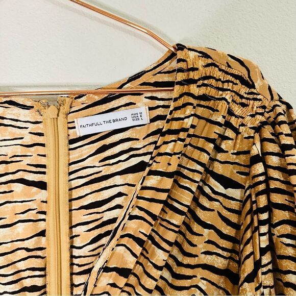 EUC Revolve Faithfull the Brand Mary Louise Wyldie Animal Print Midi Dress - Picture 5 of 6